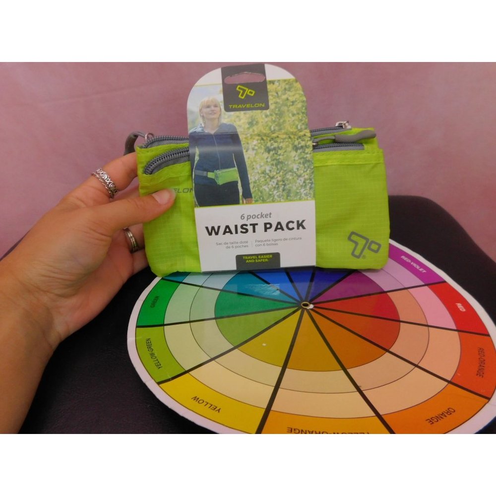 NWT Travelon 6 Pocket Waist Fanny Pack Color Lime Green - Picture 3 of 6
